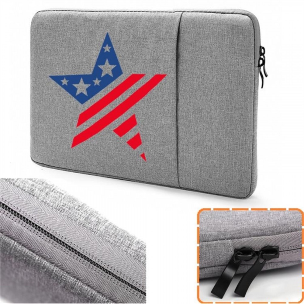Personalized Oxford Laptop Sleeves w/ Front Accessory Pocket & Zipper