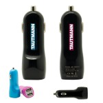 Turbo USB Car Chargers-Black with Logo