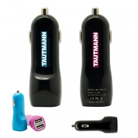 Turbo USB Car Chargers-Black with Logo  Turbo USB Car Chargers-Black with Logo