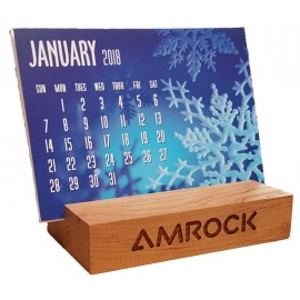 Personalized 2" x 4" Hardwood Block - Holds everything from cell phones to calendars