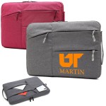 Polyester Laptop Sleeve w/ Four Compartments & Side Handle with Logo