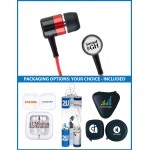 The Concert Stereo Earbuds with upgraded speakers and choice of packaging with Logo