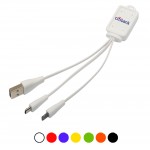 Acrylic Dome Universal USB Charging Cable - w/ Type - C Custom Printed