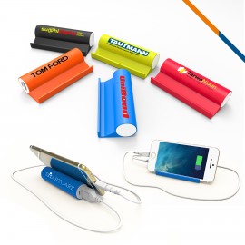 2in1 Power Bank Stand-2600 MAH with Logo  2in1 Power Bank Stand-2600 MAH with Logo