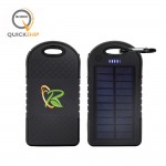 Solar Power Bank 4000mah With A Carabiner with Logo