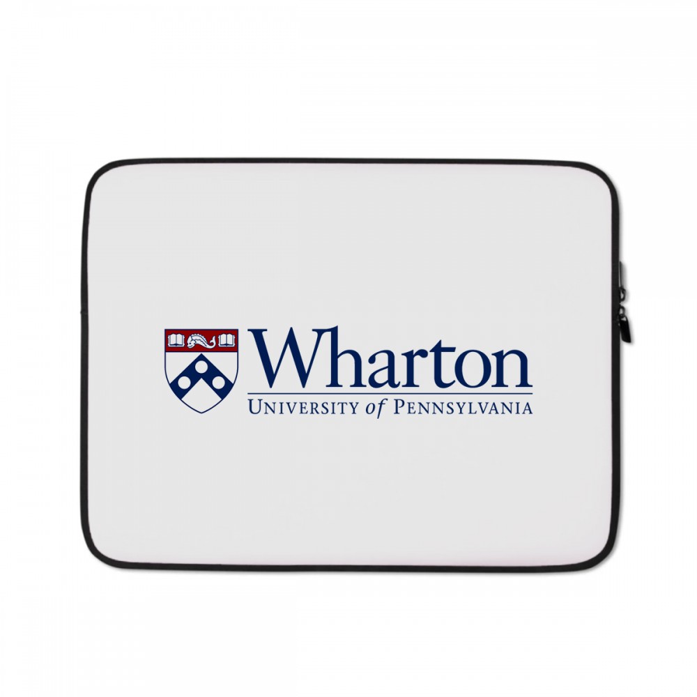 Full color custom computer case with zipper closure and utility pocket with Logo