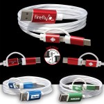 3-in-1 EL Lighted Charging Cable with Logo