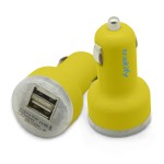 Piston USB Car Charger (Yellow) with Logo