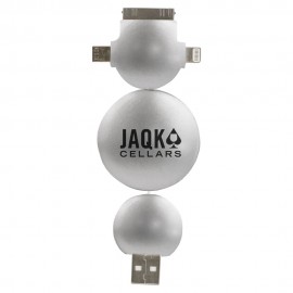 Retractable Charge Cable with Logo  Retractable Charge Cable with Logo