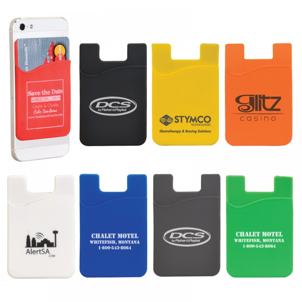 Slim Silicone Smartphone Mobile Wallet with Logo Slim Silicone Smartphone Mobile Wallet with Logo