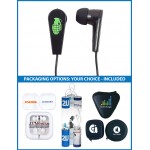 The High Note Stereo Earbuds with upgraded speakers and choice of packaging with Logo