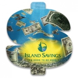 Logo Branded Specialty Shaped Micro-Fiber Cleaning Cloth (Dollar Sign)