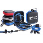 Customized Tech Traveler Earbuds & Multi Charging Cable Set in Zip Case