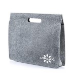 11" Felt Folder Sleeve Tote Bag w/Handler with Logo