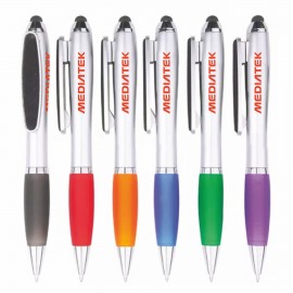 Logo Branded Anzio Aluminum Ballpoint Stylus Pen