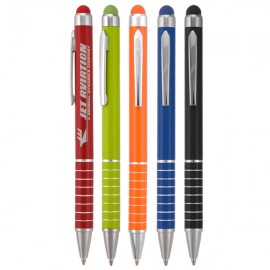 iPosh Mini Ballpoint Twist Stylus Pen (Lime Green) with Logo