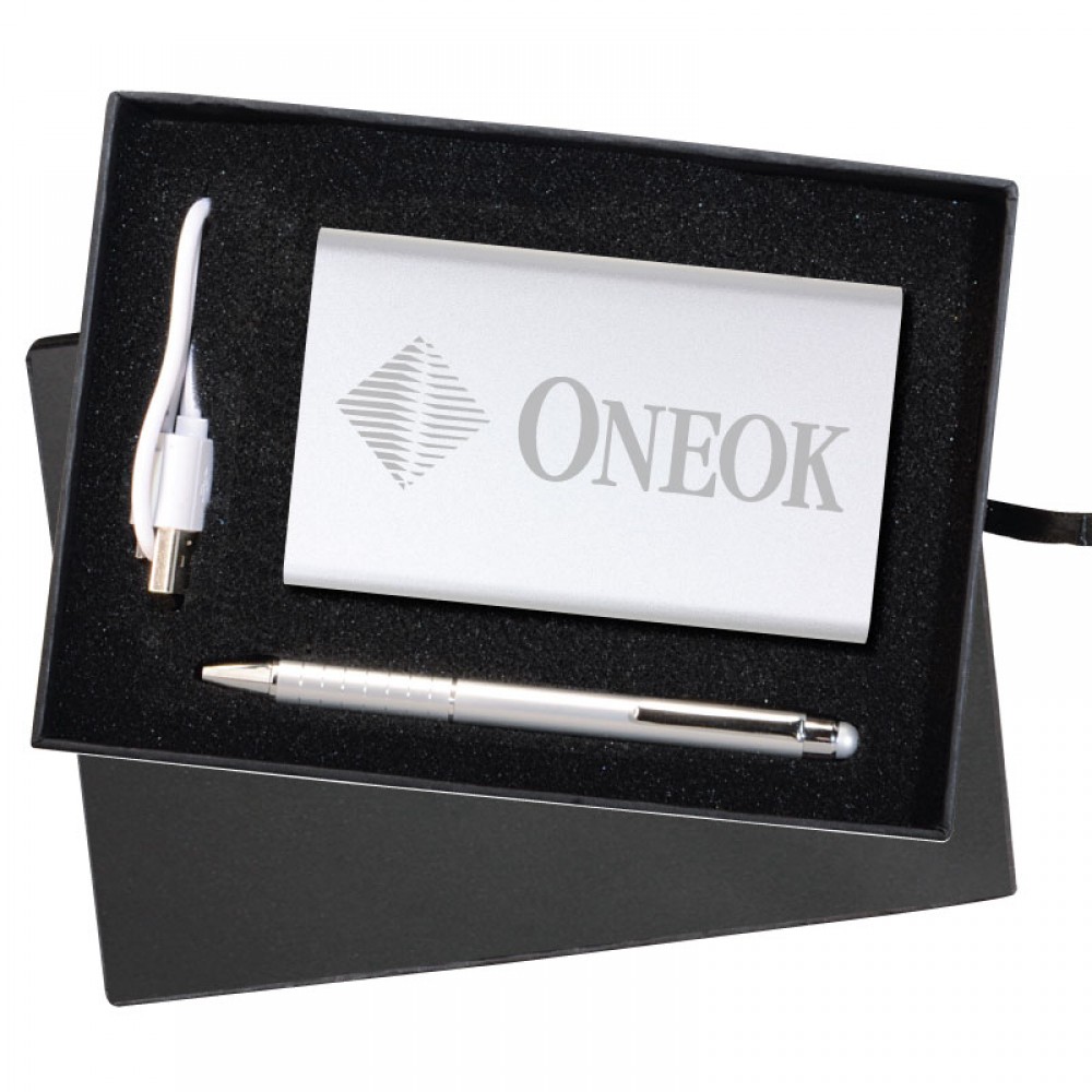 Personalized The Sybil Power Bank & Stylus Pen Gift Set