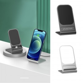 15W Magnetic Wireless Charger Station Aluminum Phone Holder with Logo