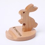 Promotional Rabbit Wooden Mobile Stand Phone Holder