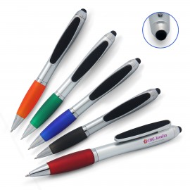 Logo Branded 3-in-1 Stylus Ball Point Pen & Screen Cleaner