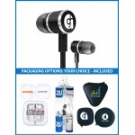 The Overture Stereo Earbuds with upgraded speakers and choice of packaging Imprinted Logo