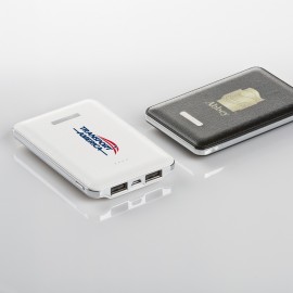 5,000 mAh Dual Port Power Bank with Logo  5,000 mAh Dual Port Power Bank with Logo