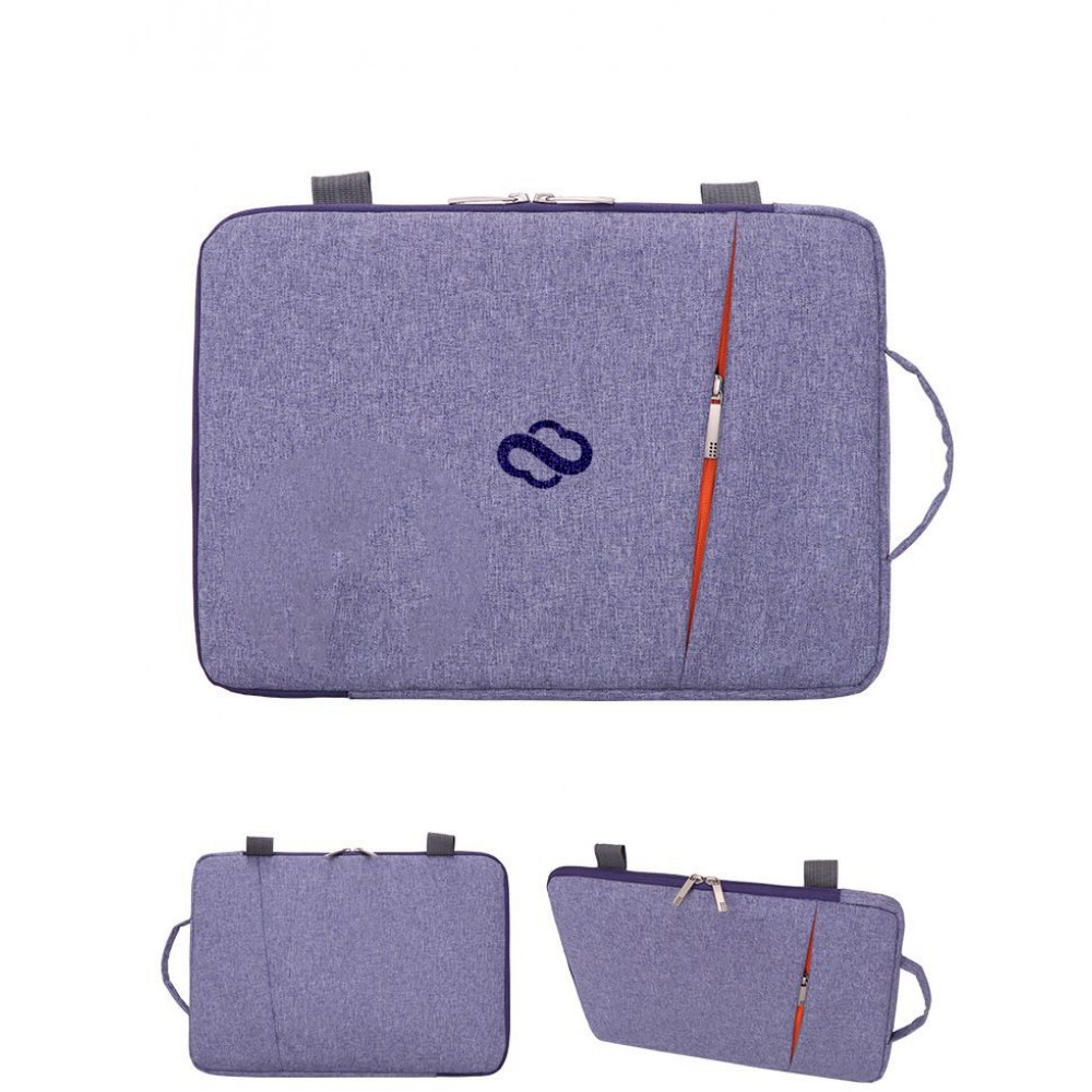 Customized 15" Water Resistance Plush Laptop Sleeve w/Shoulder Strap