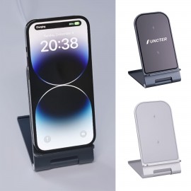 Customized 15W Foldable Wireless Charger Station Aluminum Phone Holder