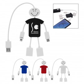 Techmate 3-in-1 Charging Cable & Usb Hub with Logo