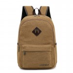 Canvas Backpack High School Backpack Casual Bag Computer Bag with Logo