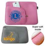 Neoprene Laptop Sleeve w/ Front Accessory Pocket with zipper with Logo