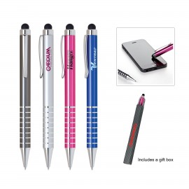 Customized 2 In 1 Twist Screen Touch Pen.