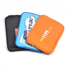 Personalized 12" Neoprene Full Color Laptop Tablet Case with Horizontal Zipper