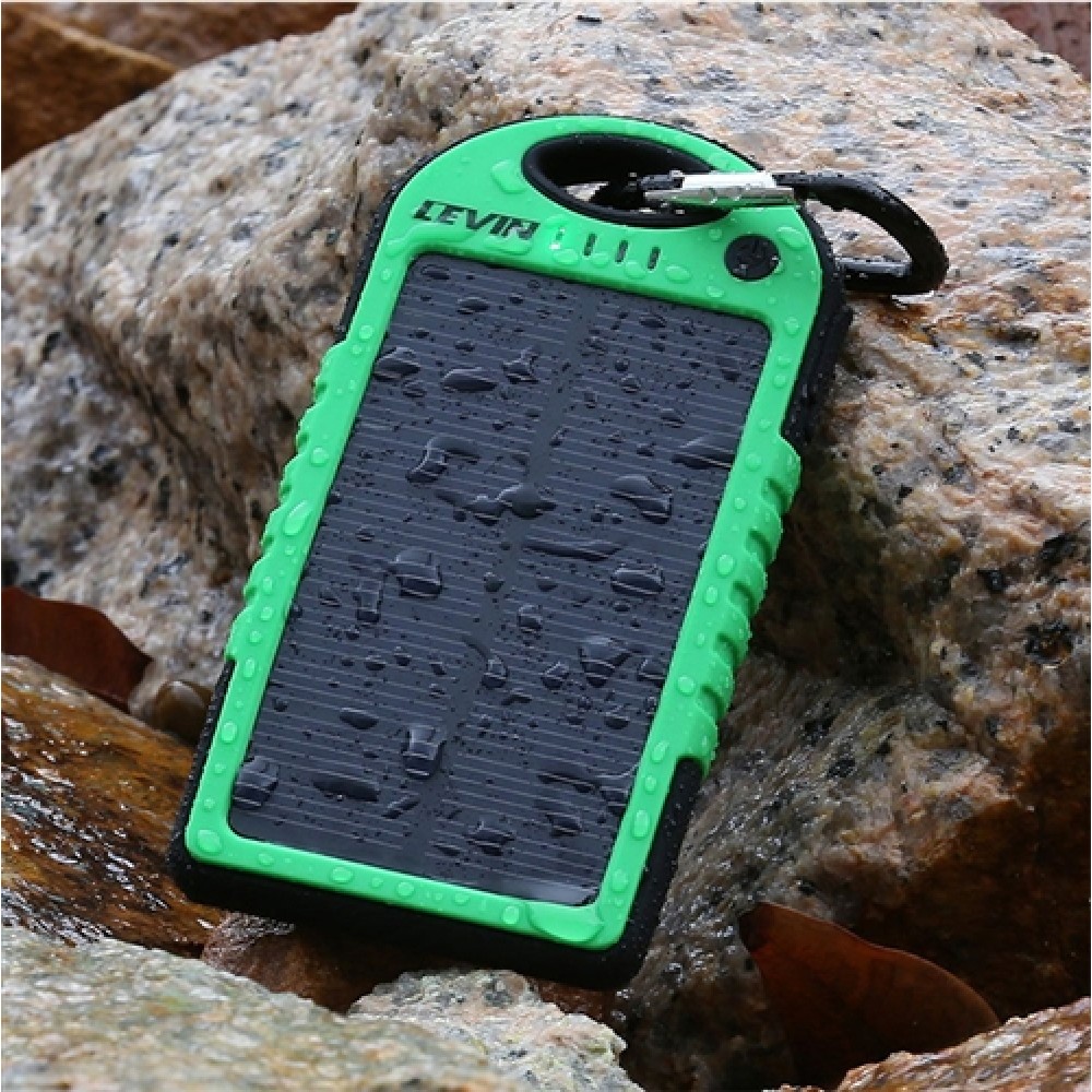Expedition 5000 mAh Solar Power Bank with Logo