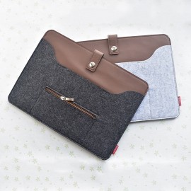 Customized 13" PU Laptop Felt Sleeve w/Single Magnetic Hasp