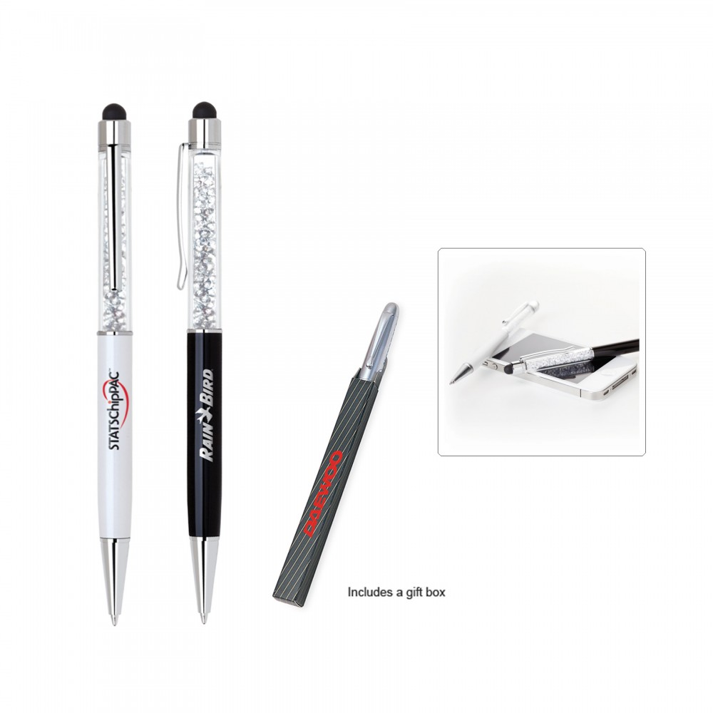 Crystal Stylus Ballpoint Pen with Logo