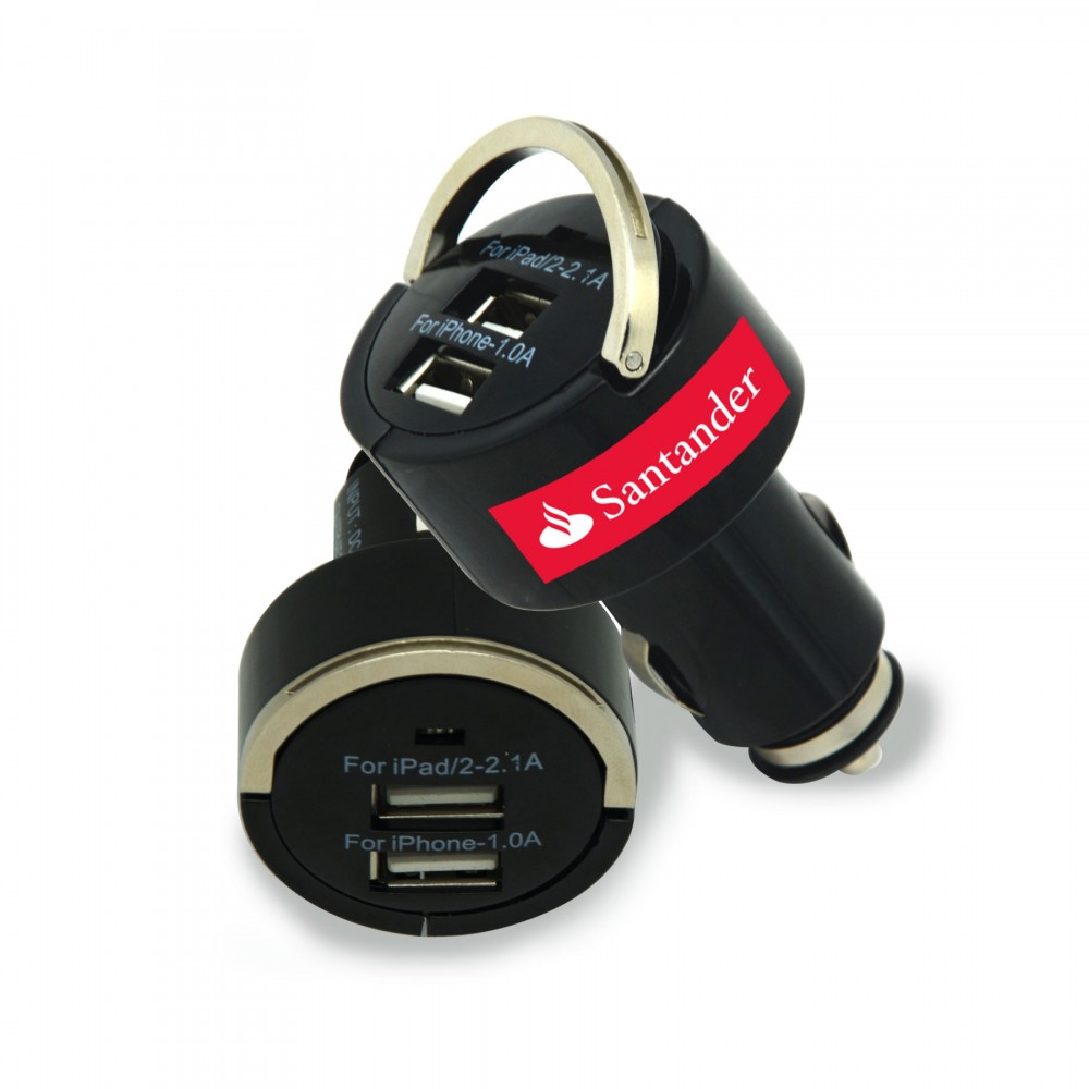 Custom Bracelet USB Car Charger - Black