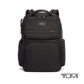 TUMI Corporate Collection Backpack - Black with Logo  TUMI Corporate Collection Backpack - Black with Logo