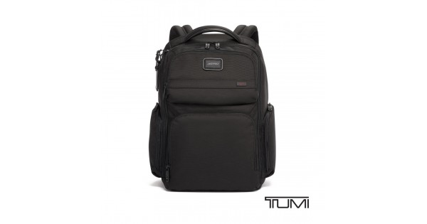 TUMI Corporate Collection Backpack Black with Logo Bravamarketing Tablet and iPad Acc