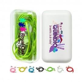 The Techo Stereo Earbuds with Logo