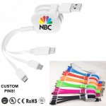 3-In-1 Magic USB Retractable Mobile Charging Cable with Logo