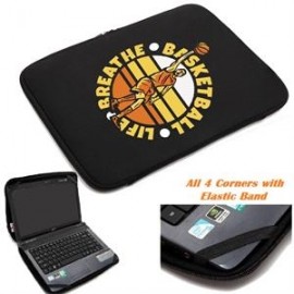Neoprene Padded Zippered Laptop Sleeve W/ Elastic Bands On Inside with Logo  Neoprene Padded Zippered Laptop Sleeve W/ Elastic Bands On Inside with Logo