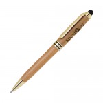 Logo Branded The Sensi-Touch Bamboo Twist action ball point/Stylus