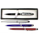 Ballpoint Pen with Soft Touch Stylus and Gift Box Imprinted Logo