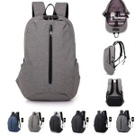 Coded Lock USB Connector Snow Canvas Laptop Backpack with Logo