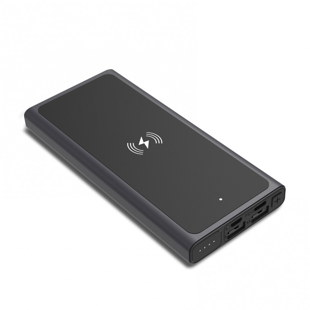 10W Metallic Wireless Super Charger Power Bank with Logo