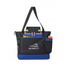Avenue Business Tote - Royal Blue with Logo  Avenue Business Tote - Royal Blue with Logo