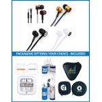 The Rivot Metal Stereo Earbuds with upgraded speakers, can choice of custom packaging with Logo