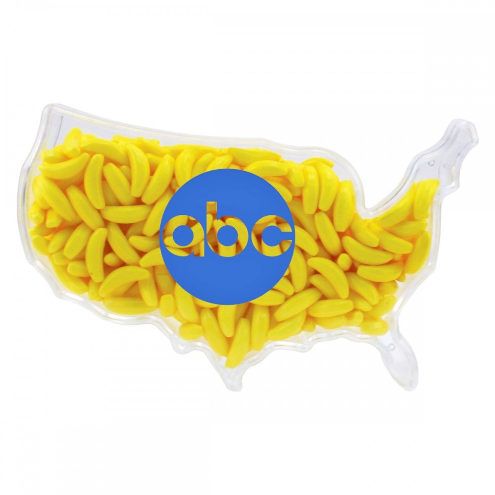 Logo Printed Plastic USA Shape Container Logo Printed Plastic USA Shape Container