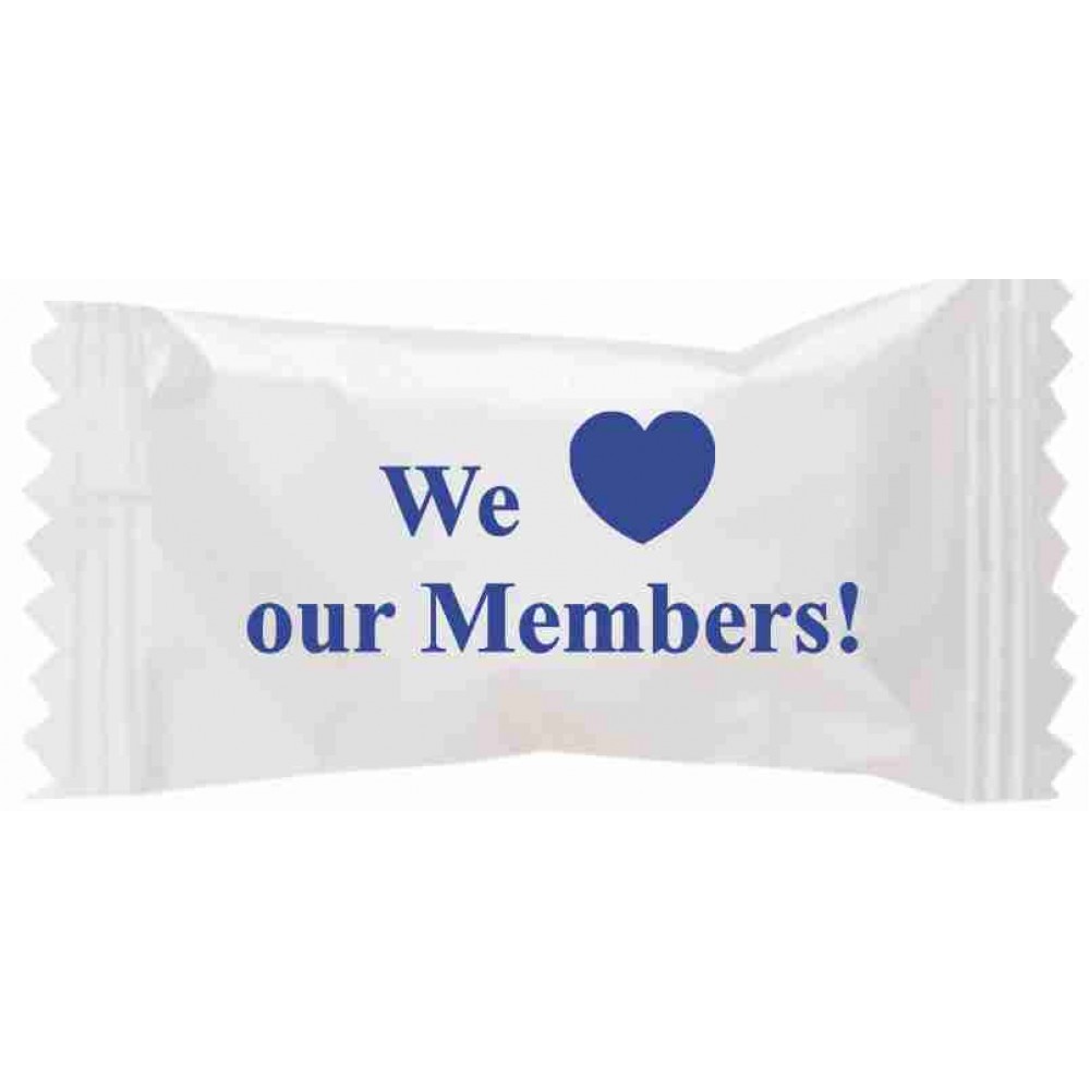 Promotional Assorted Sour Candies in "We Love our Members" Wrapper